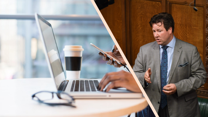 Image of Alec Shelbrooke MP alongside laptop