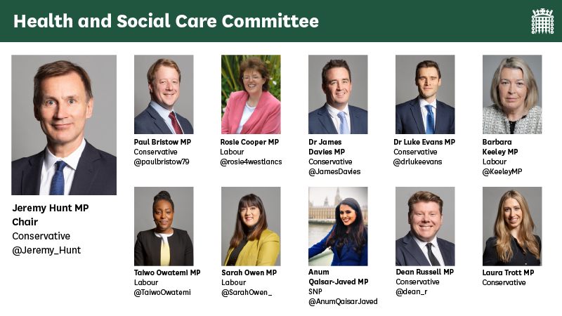 Health and Social Care Committee membership at the time of publication - link goes to page on committees.parliament.uk website   
